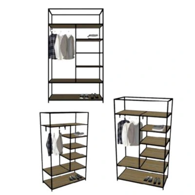 Guarda-roupa closet industrial com estrutura de ferro