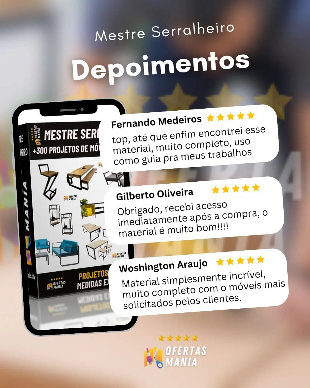 Depoimentos de clientes — Fernando Medeiros, Gilberto Oliveira e Woshington Araujo