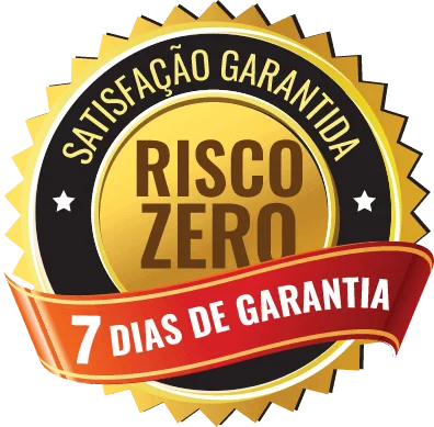 Selo de satisfação garantida — Risco Zero, 7 dias de garantia